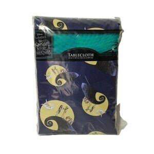 The Nightmare Before Christmas Tablecloth 60 x 102 Blue Christmas Halloween NEW